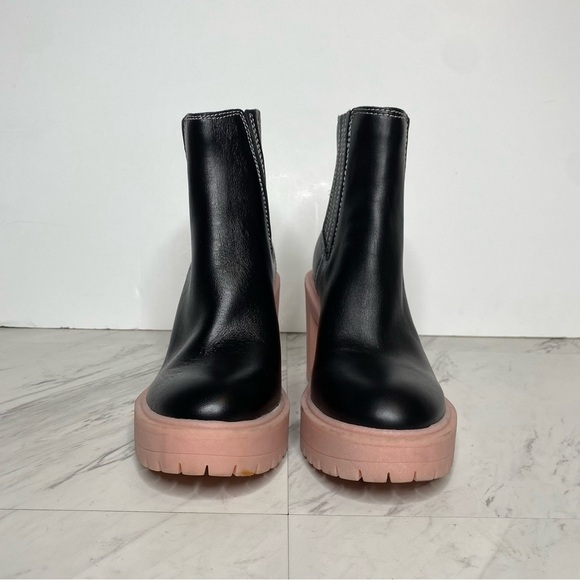 Dolce Vita Caster Black Leather Lug Sole Bootie 6 - Picture 2 of 13